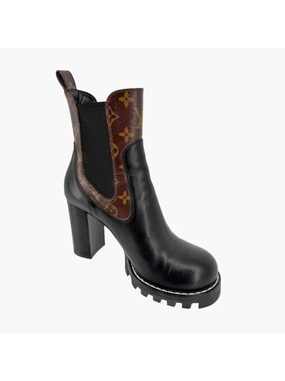 Louis Vuitton Star Trail LV Chelsea Ankle Boots Black Size 40 US 10 Women's
